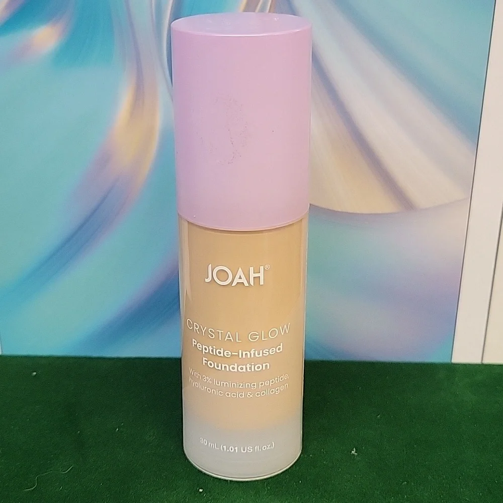 Joah Crystal Glow Peptide Infused Foundation New Sealed 30ml Tube LW060